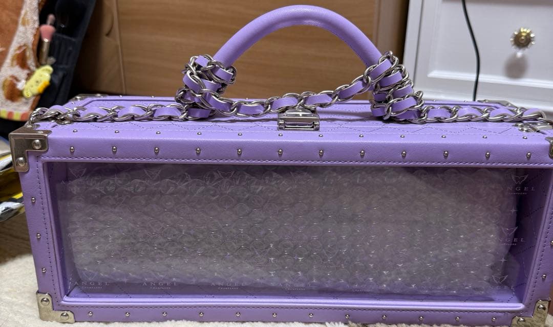 【新品】エンジェル シャンパン ドゥミセック ハロウィン限定パープル〈レザー〉