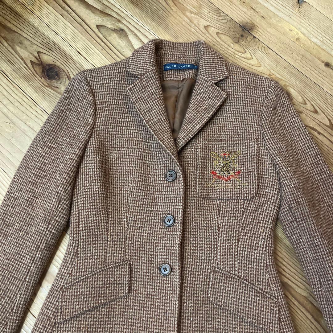 ラルフローレン　テーラードジャケット ブレザー ウール　イタリア製　金刺繍
