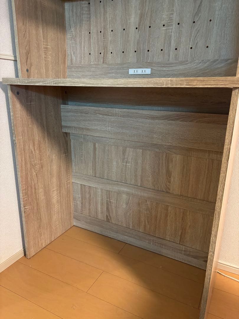 LOWYA【送料込み】 【コンセント付き】食器棚 幅90cm