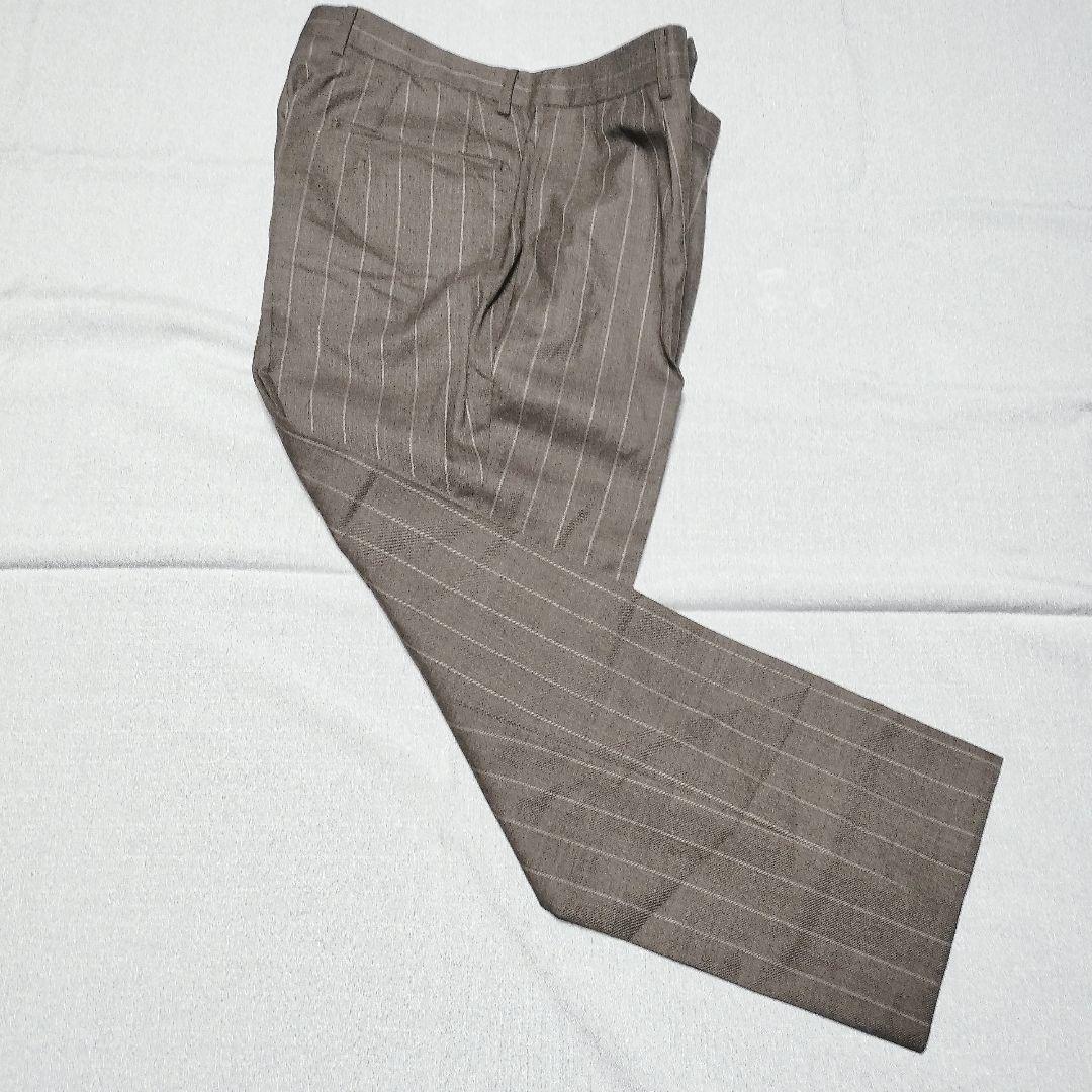 イタリア生地CANONICO スーツセレクト AB6 ブラウンストライプスーツ