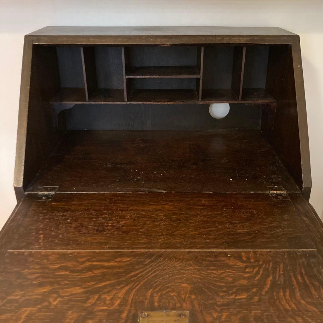 アンティーク　ライティングビューロー 3引き出し