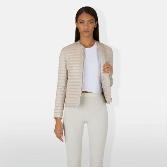 【新品】SAVE THE DUCKノーカラージャケット サンドベージュ