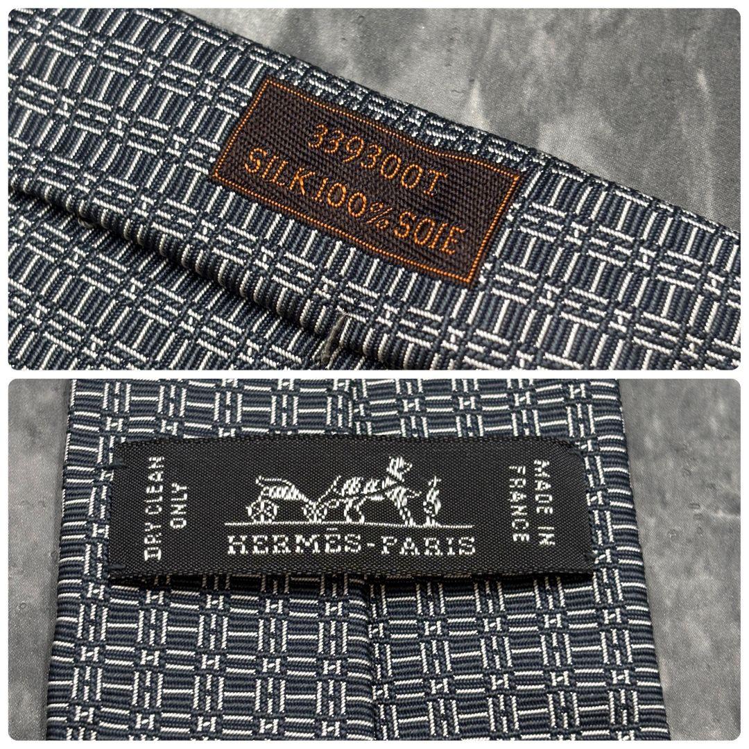 ✨美品✨HERMES ネクタイ 現行H柄 月夜の狼ウルフの刺繍 含む　2本セット