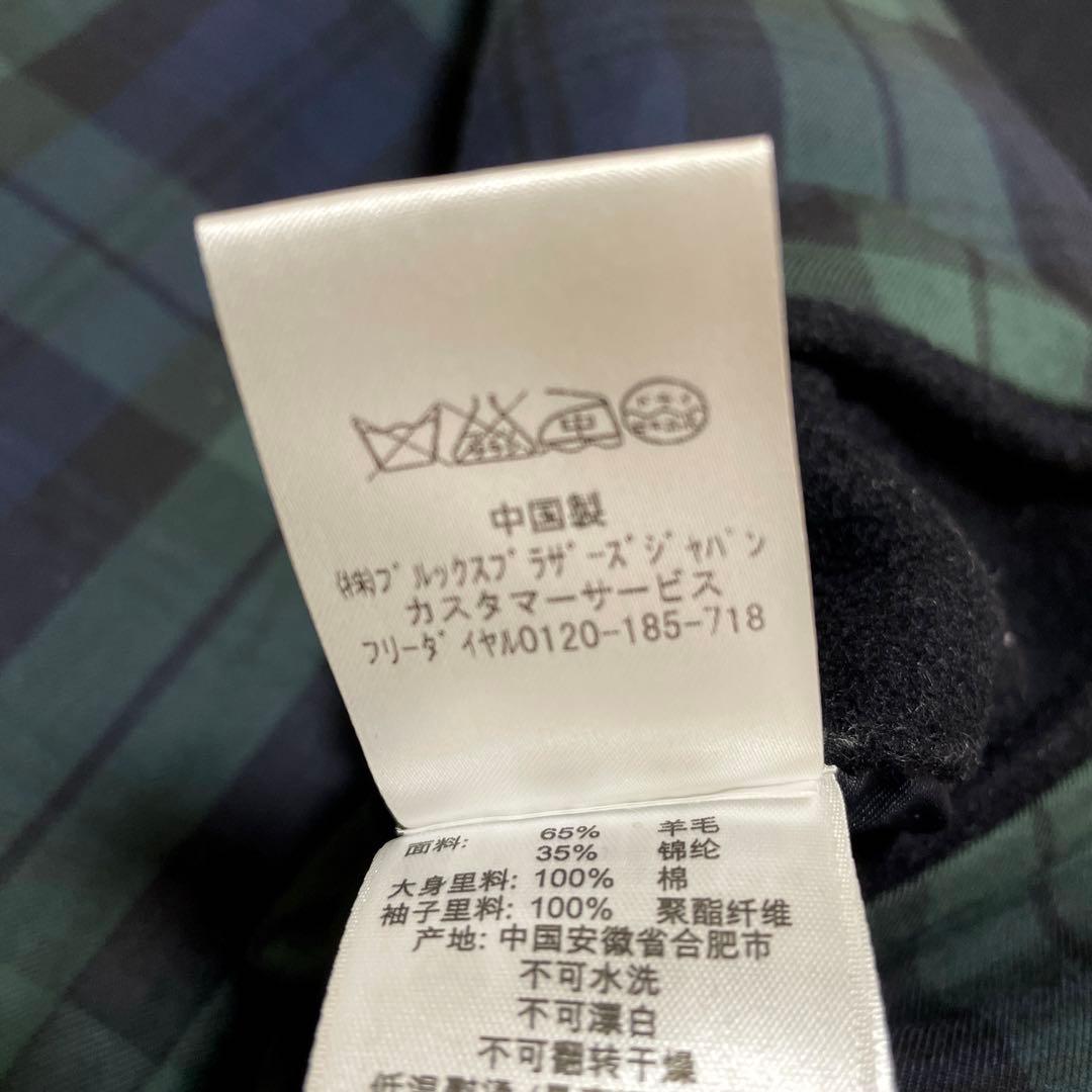 【美品】ブルックスブラザーズダブルブレストPコートブラックUSA L