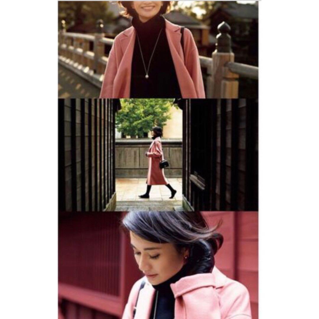 美品　CYCLAS シクラス　カシミヤ　ダブルフェイスリバーコート