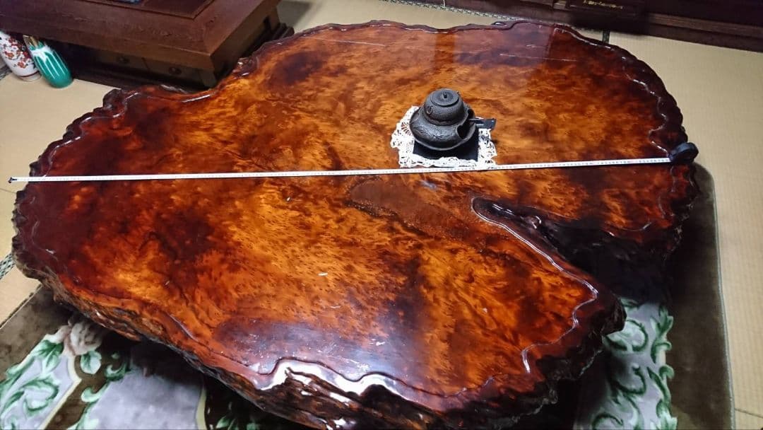 花梨大型テーブル1枚物極美品！引き取り限定！