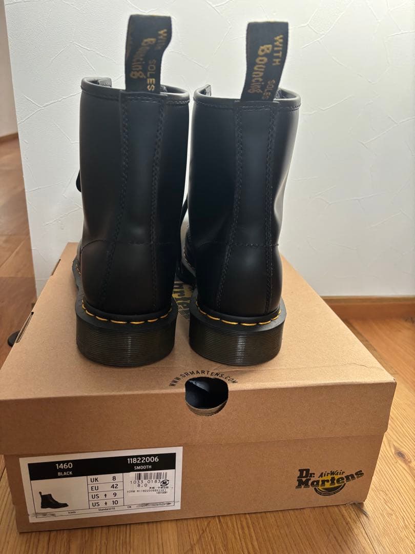 ドクターマーチン 1460 8ホール ブーツ ブラック UK8 EU42 箱付