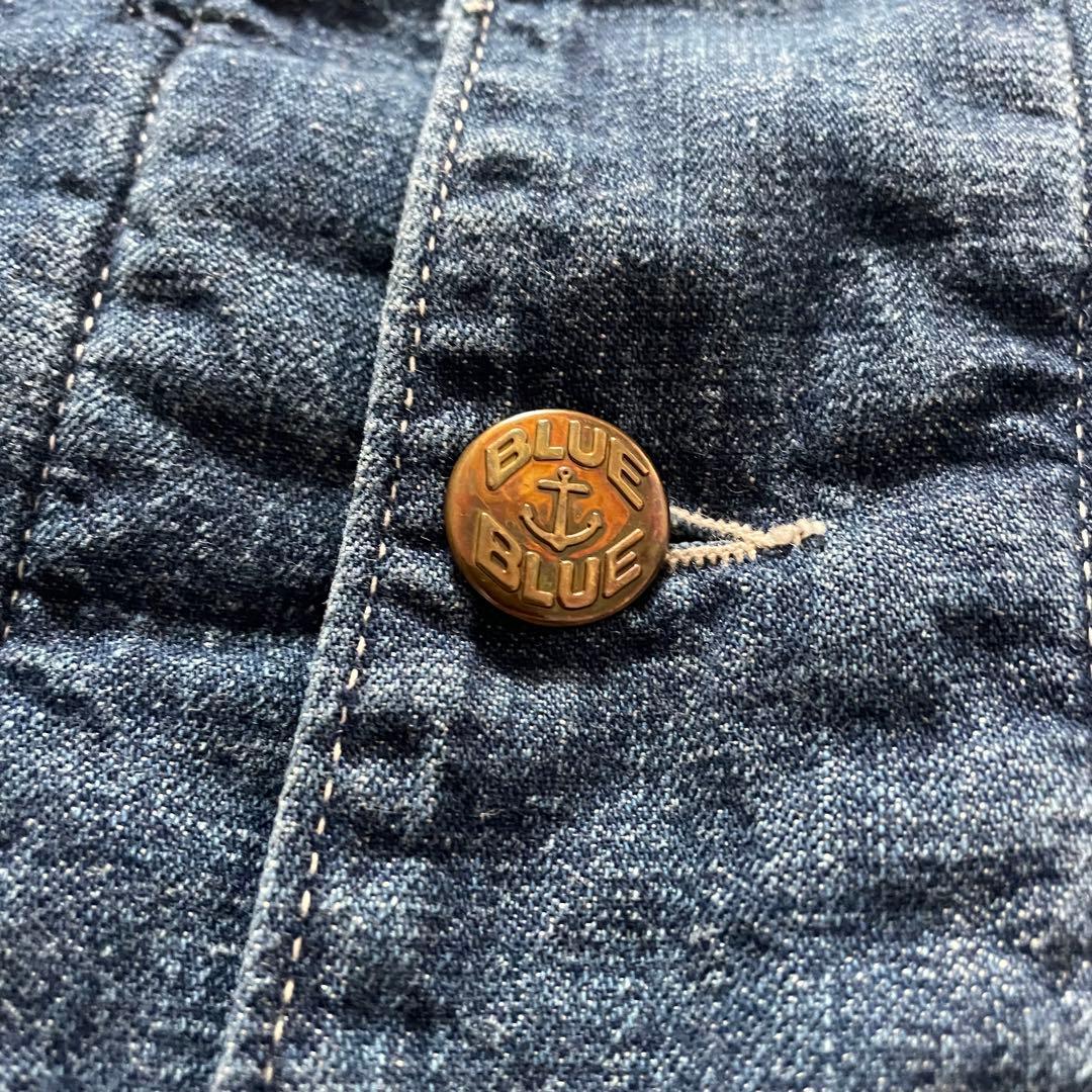 雰囲気良◆BLUEBLUE デニムカバーオール コーデュロイ襟 サイズ3 HRM