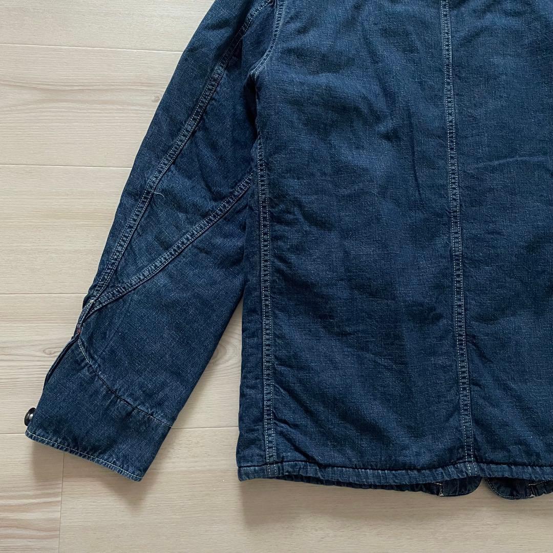 雰囲気良◆BLUEBLUE デニムカバーオール コーデュロイ襟 サイズ3 HRM
