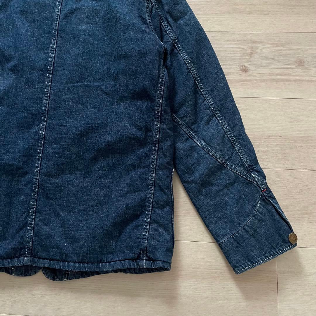 雰囲気良◆BLUEBLUE デニムカバーオール コーデュロイ襟 サイズ3 HRM