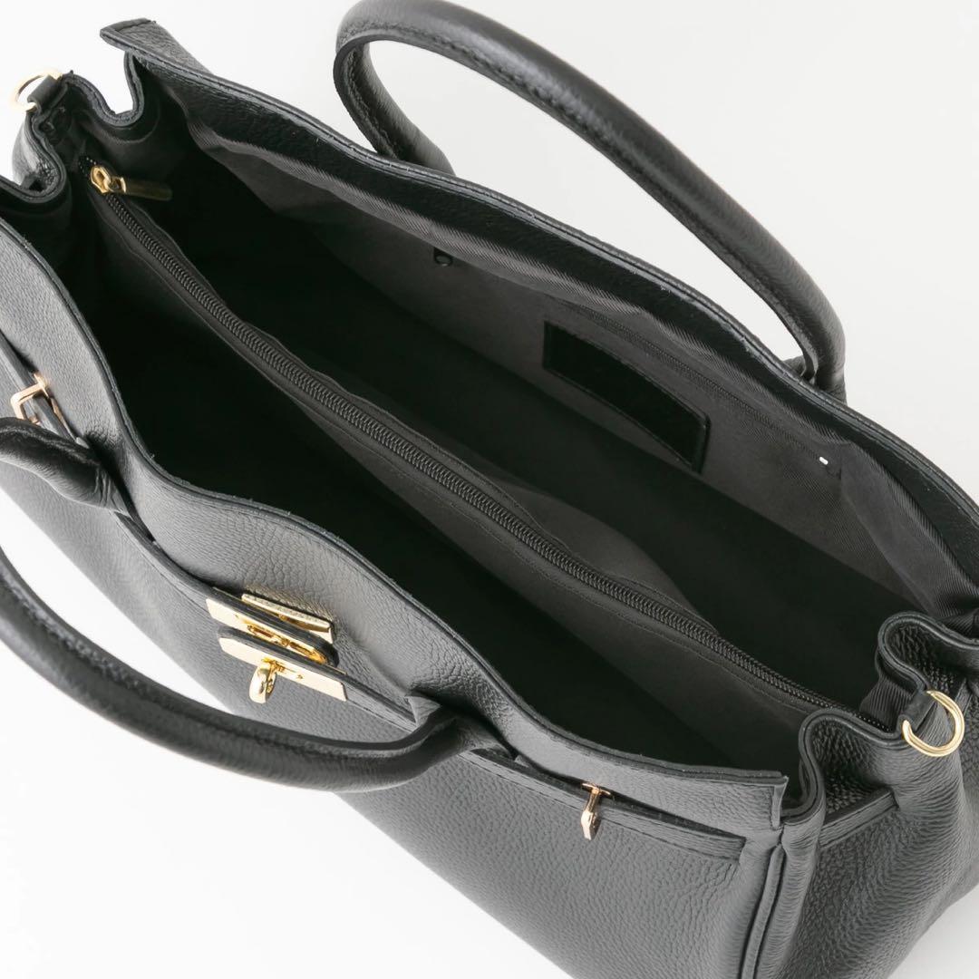 AULENTTI 黒レザートートバッグ A4