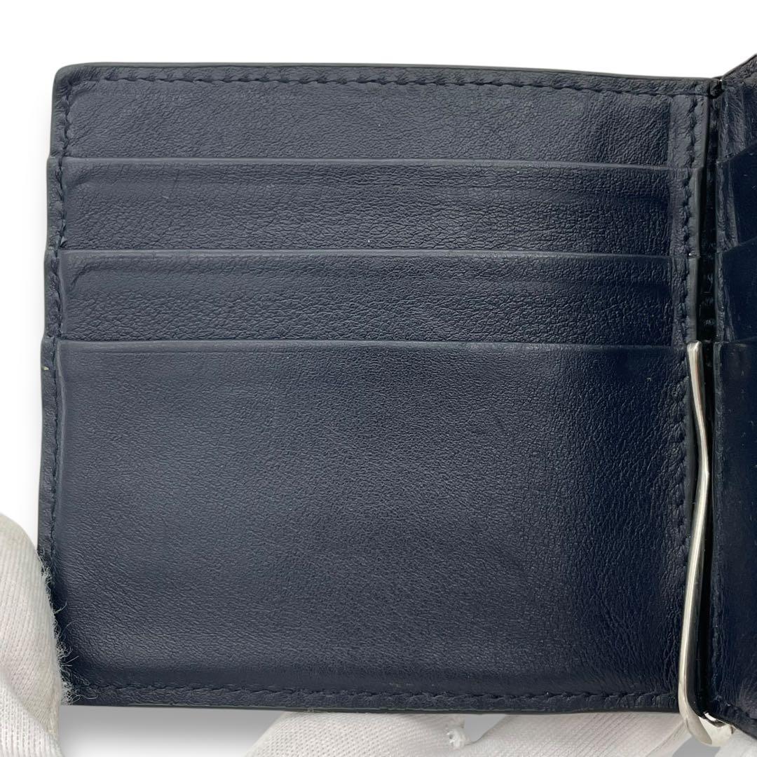 GUCCI グッチ マネークリップ マイクロシマ 黒 ブラック 財布 2つ折り