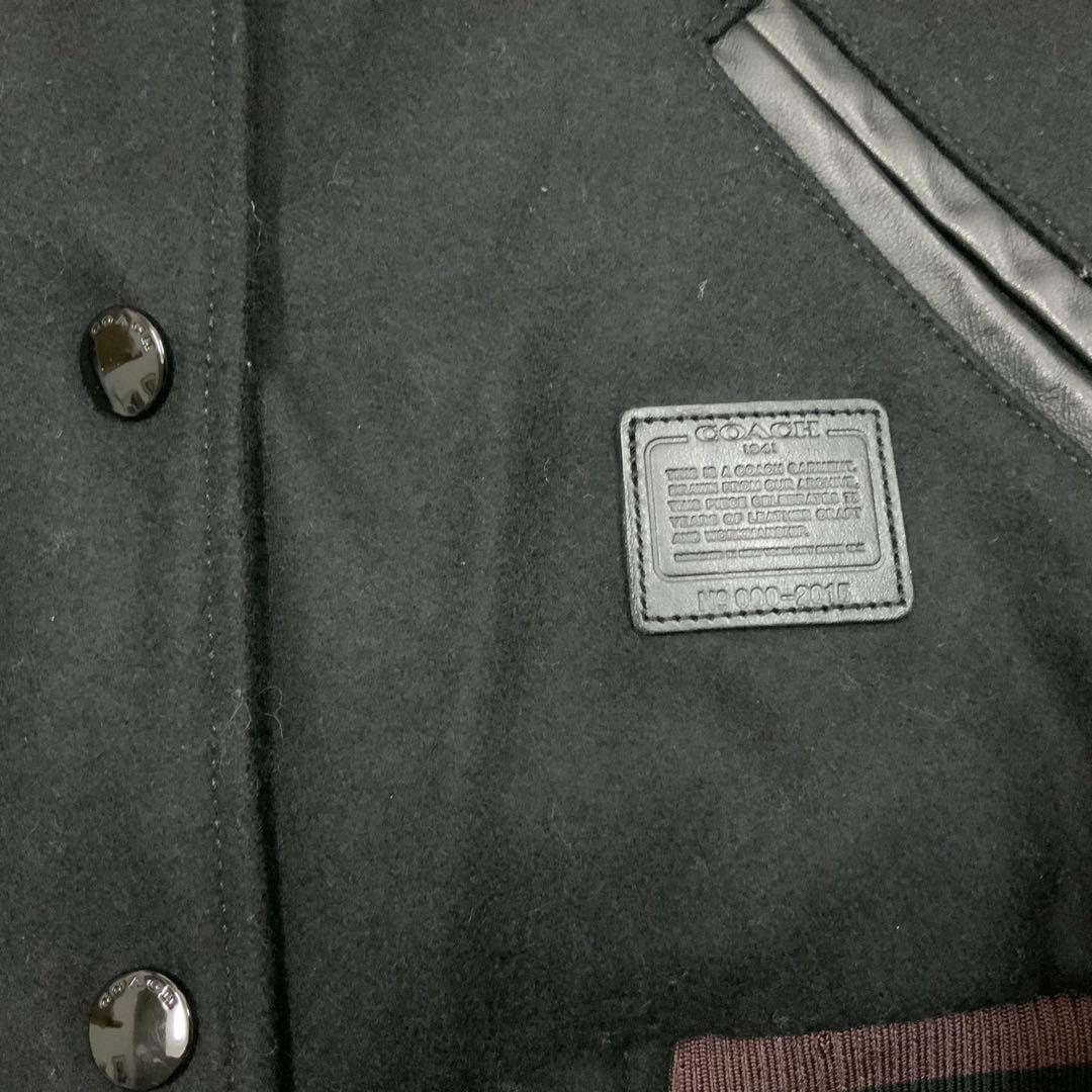 良好！ COACH コーチ 袖レザー スタジャン サイズ0(S相当) レディース