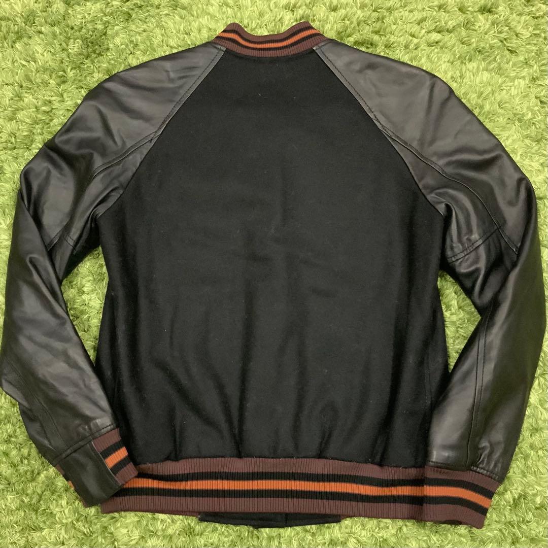 良好！ COACH コーチ 袖レザー スタジャン サイズ0(S相当) レディース