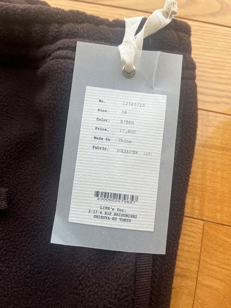 TODAYFUL　Easy Fleece Pants D BROWN38未使用品