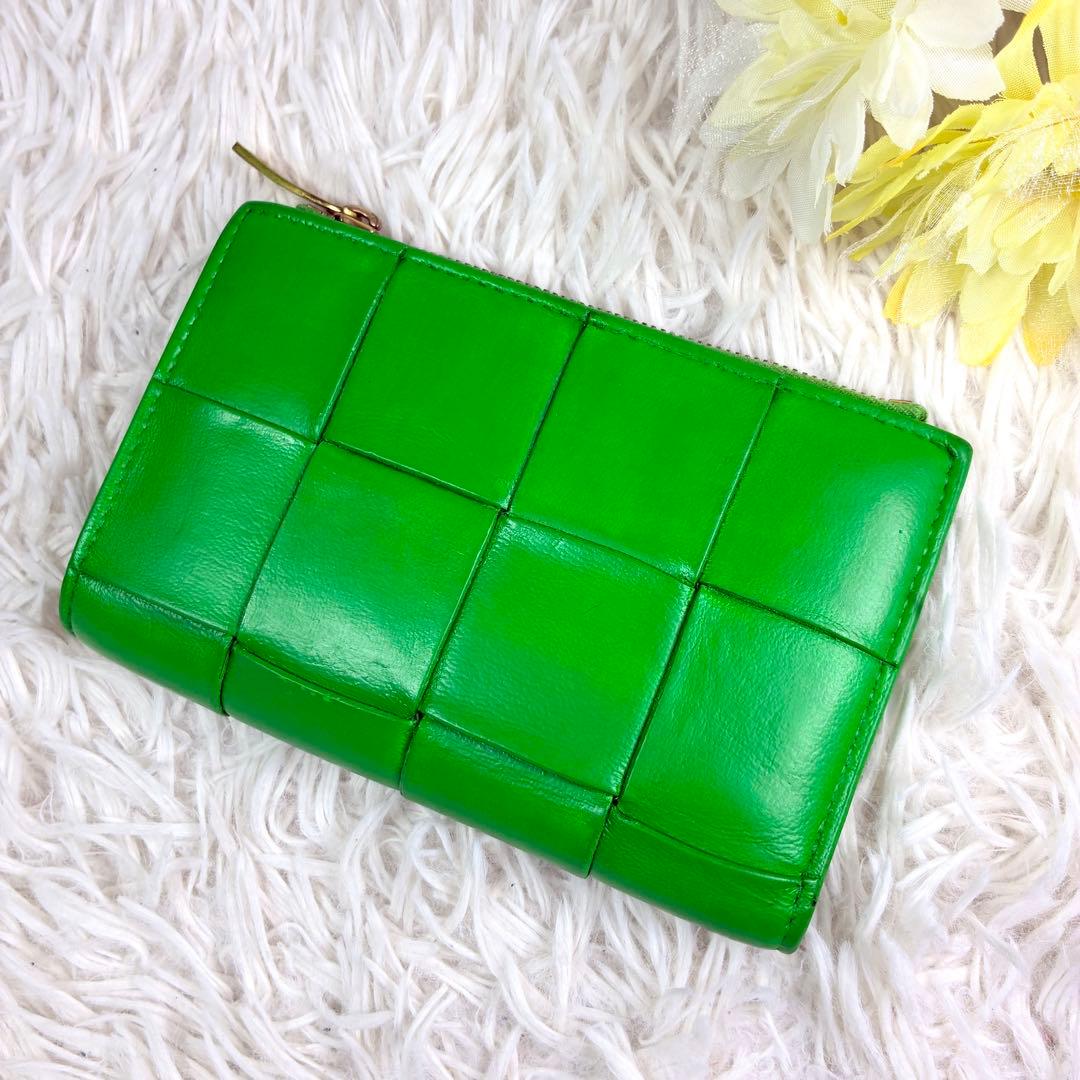 【ボッテガ ✨】カセット マキシイントレチャート コンパクトウォレット 折り財布