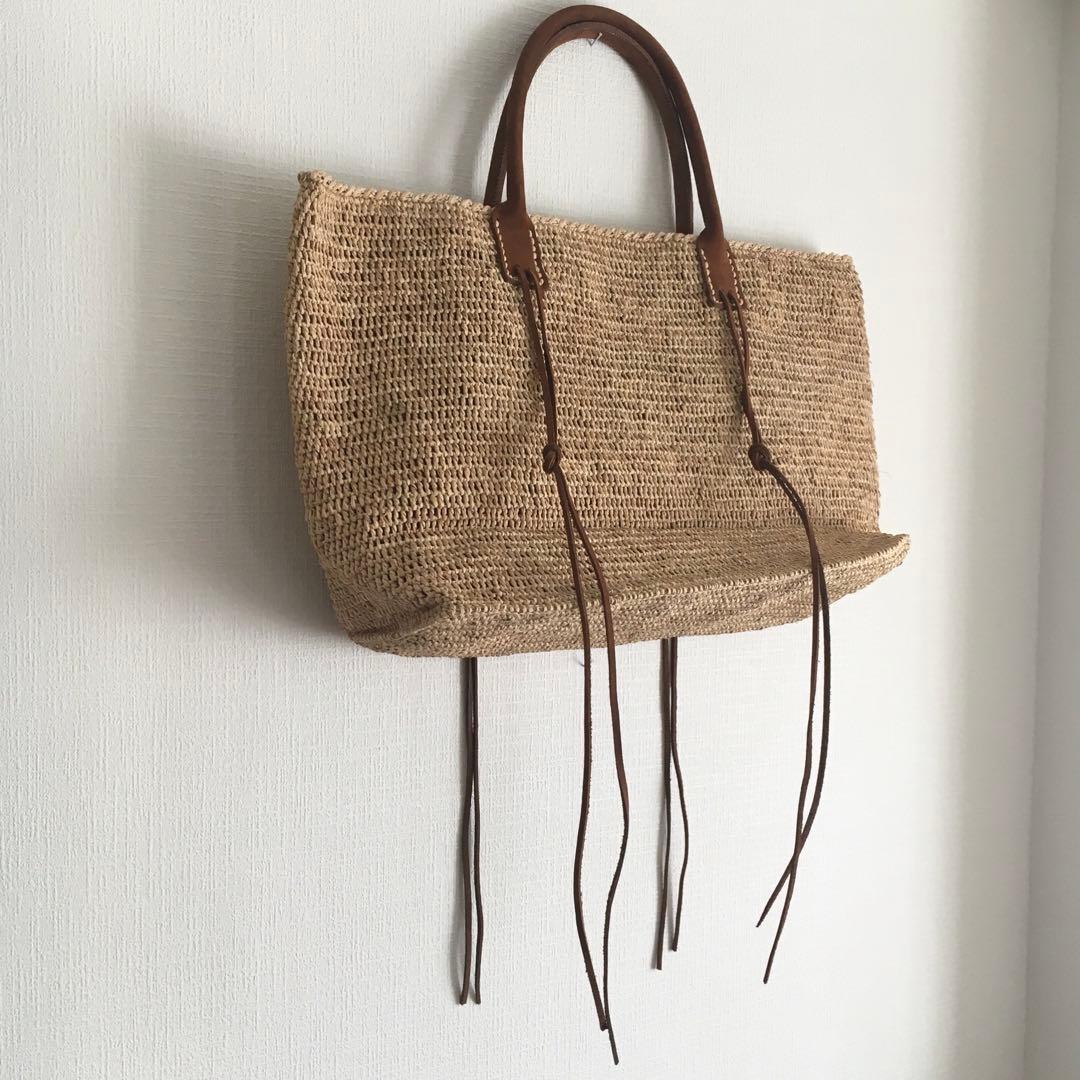 Sans Arcidet サンアルシデ ラフィア トートバッグ カゴバッグ