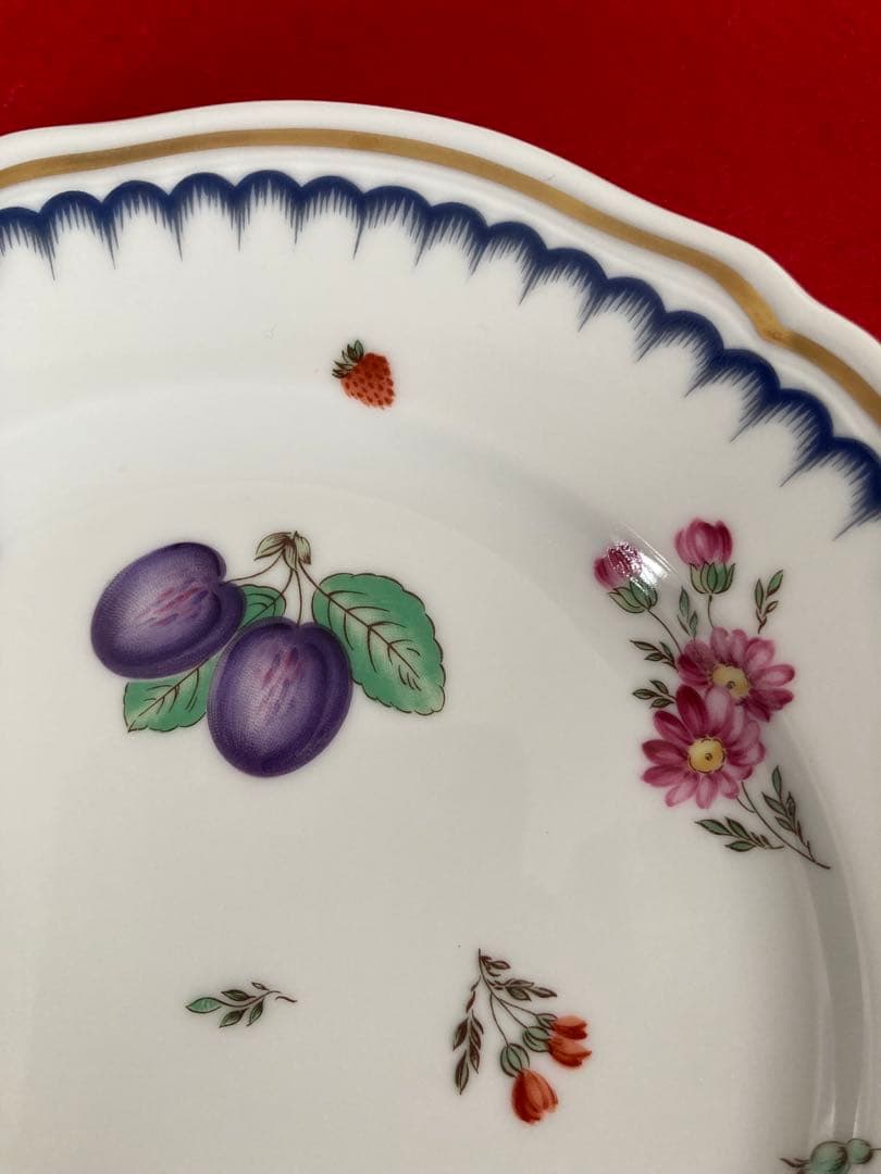 【美品】リチャードジノリ イタリアンフルーツ 19cm プレートセット　ケーキ皿