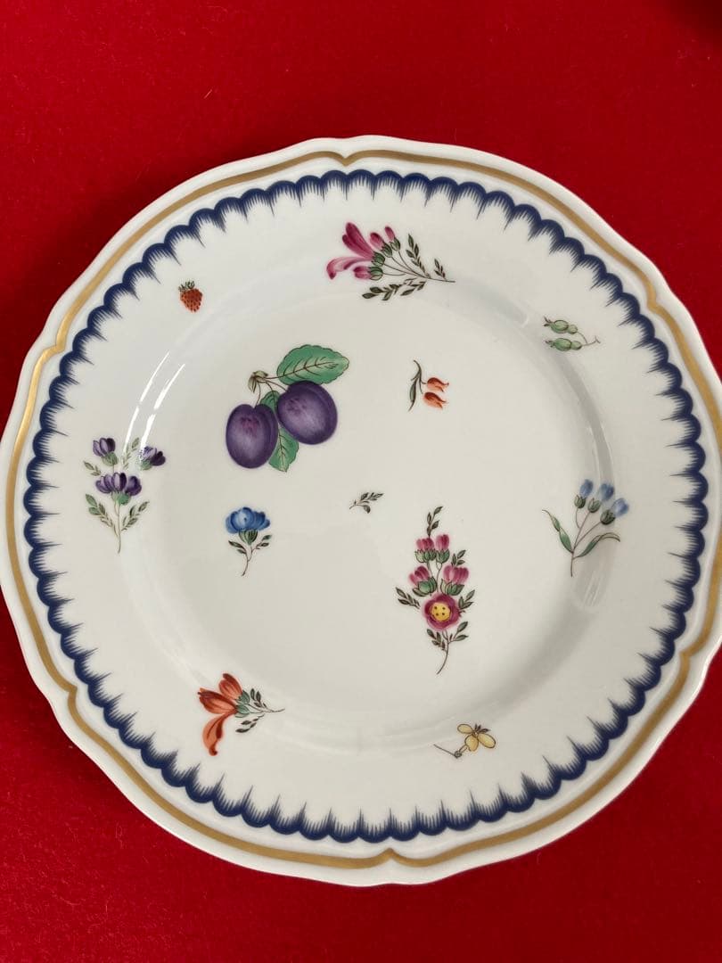 【美品】リチャードジノリ イタリアンフルーツ 19cm プレートセット　ケーキ皿