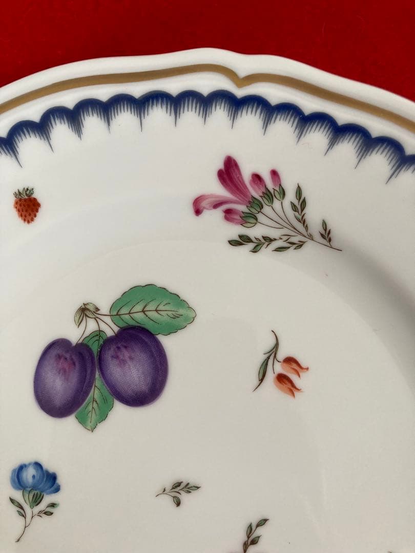 【美品】リチャードジノリ イタリアンフルーツ 19cm プレートセット　ケーキ皿