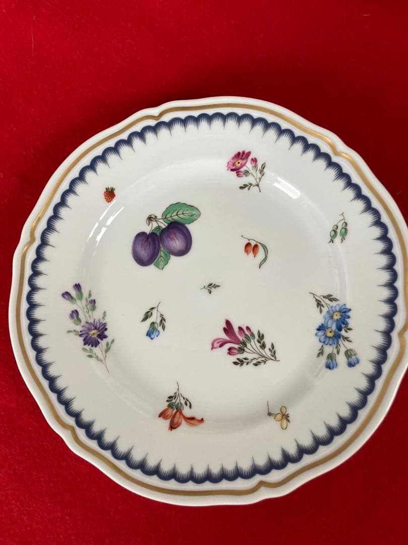 【美品】リチャードジノリ イタリアンフルーツ 19cm プレートセット　ケーキ皿