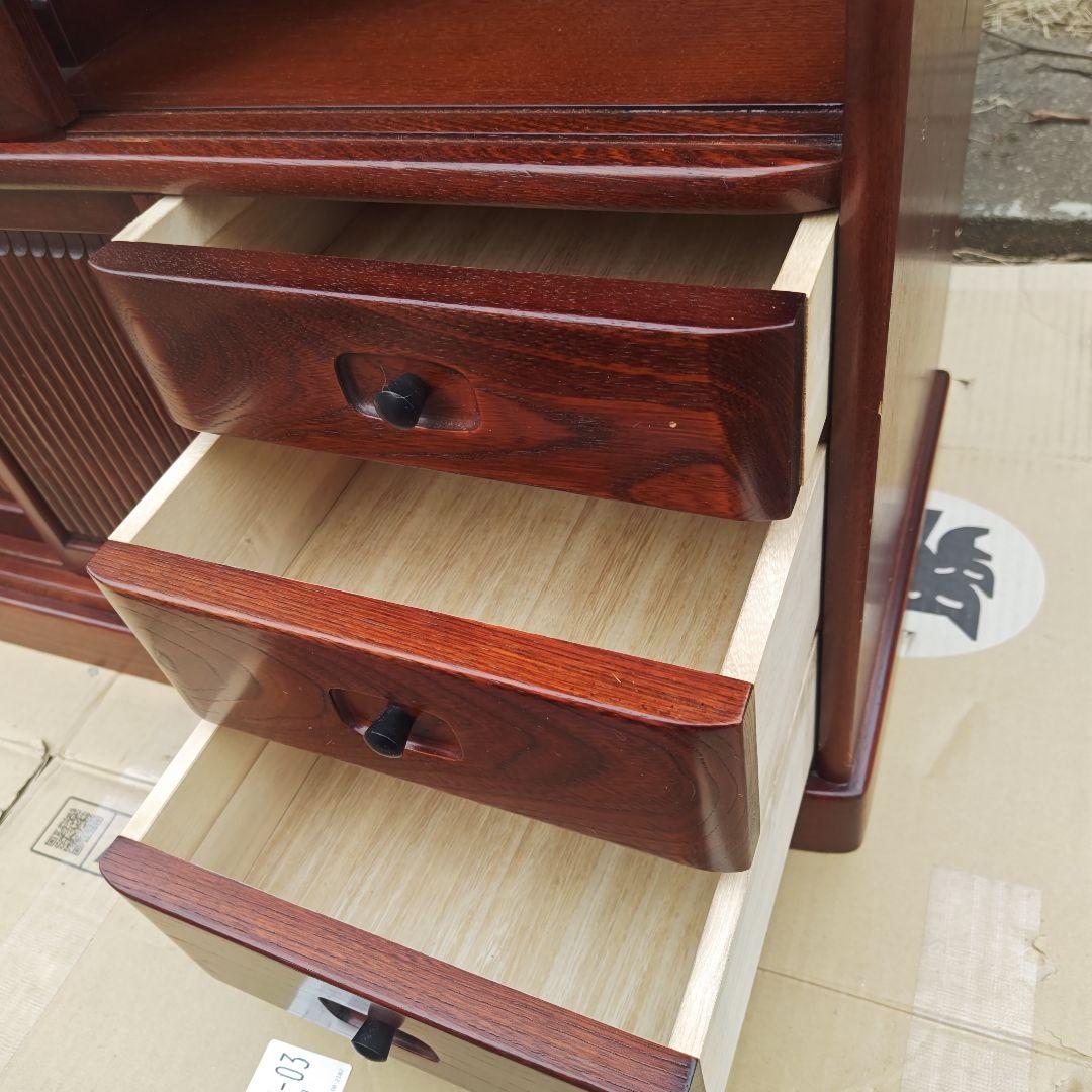 昭和レトロ　karimokuカリモク　高級小型茶タンス 食器棚　当時物