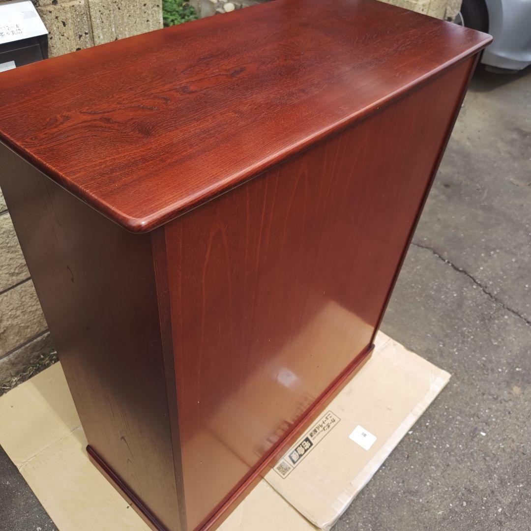 昭和レトロ　karimokuカリモク　高級小型茶タンス 食器棚　当時物