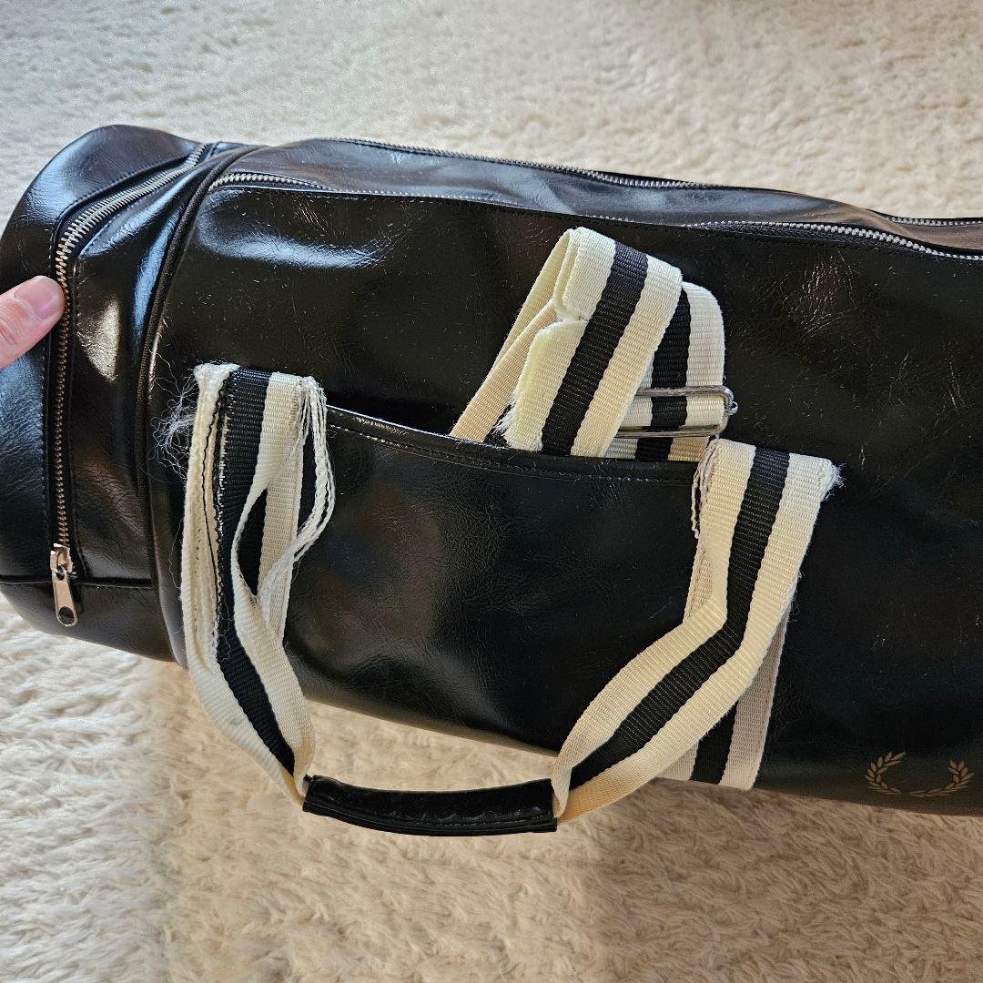 【古着】FRED PERRY　バレルバッグ　ボストンバッグ