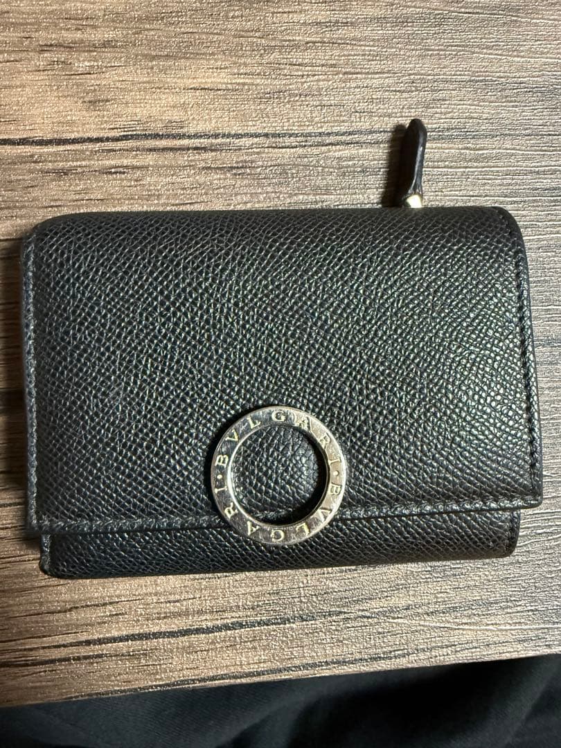 値下げラスト♡箱付きBVLGARI 三つ折り財布 ブラック