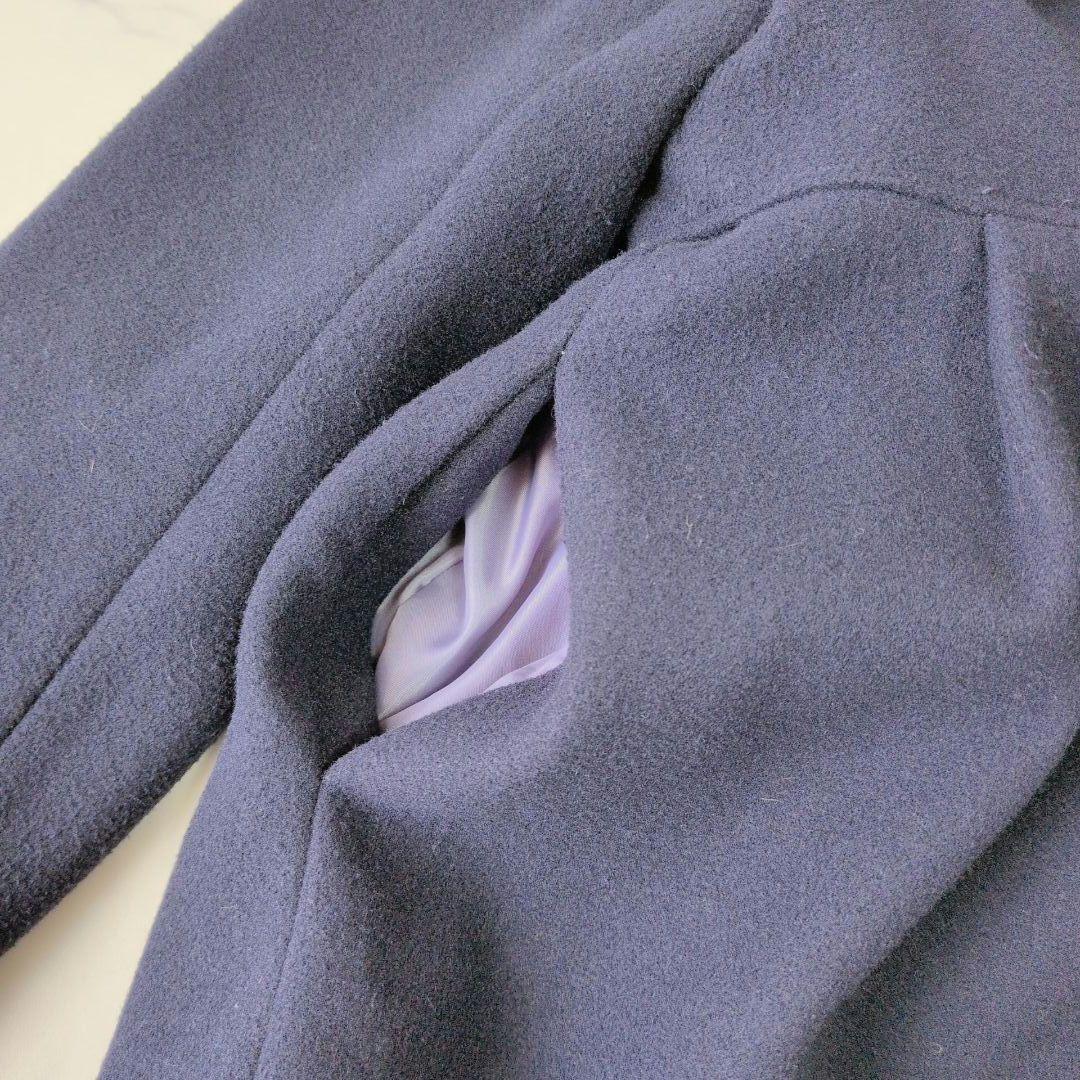 ANNASUI mini アナスイ ロングコート ファー 2way 紺色 130