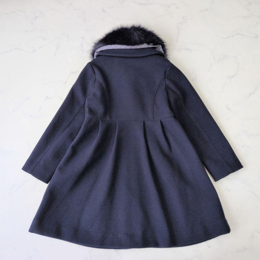 ANNASUI mini アナスイ ロングコート ファー 2way 紺色 130