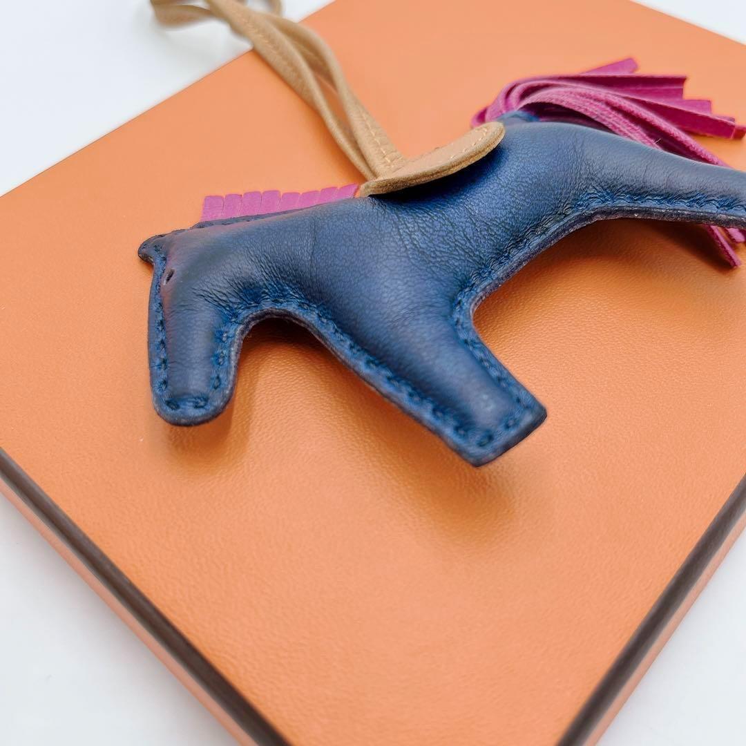 【極稀少】HERMES ロデオPM バッグチャーム ネイビー パープル ブラウン