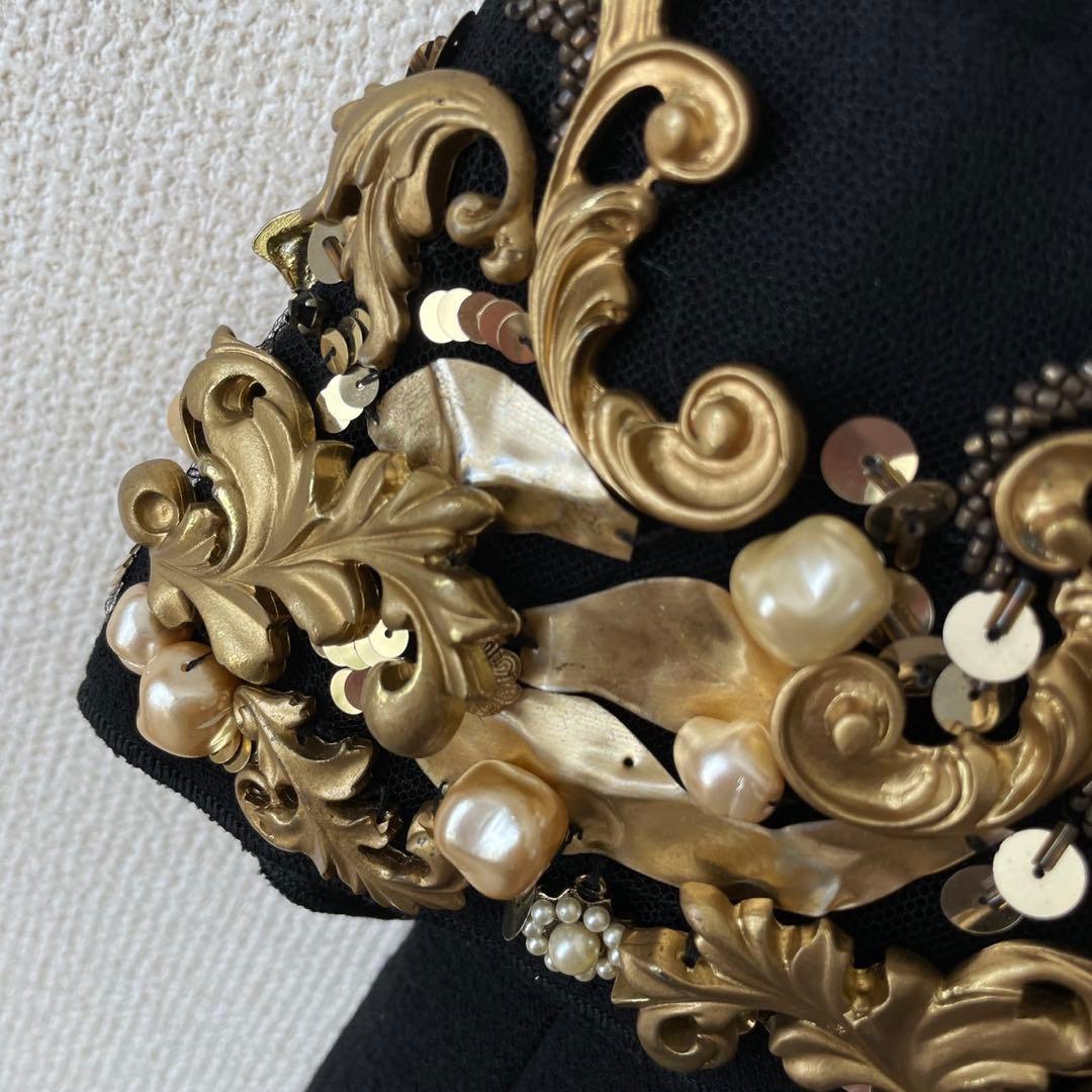 超レア D&G ドルチェ&ガッバーナ ワンピース コート バロック調 ゴールド