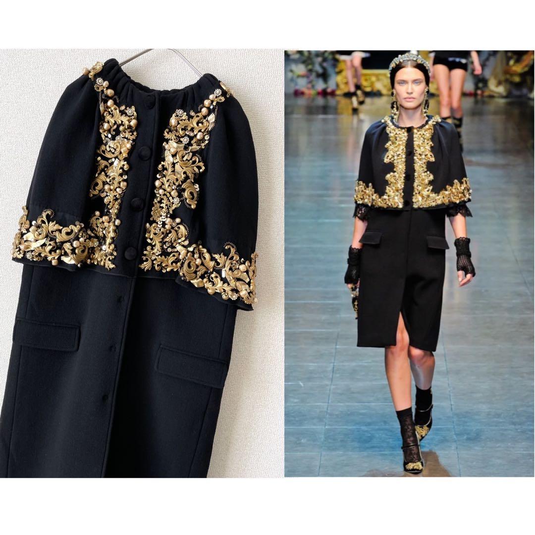 超レア D&G ドルチェ&ガッバーナ ワンピース コート バロック調 ゴールド