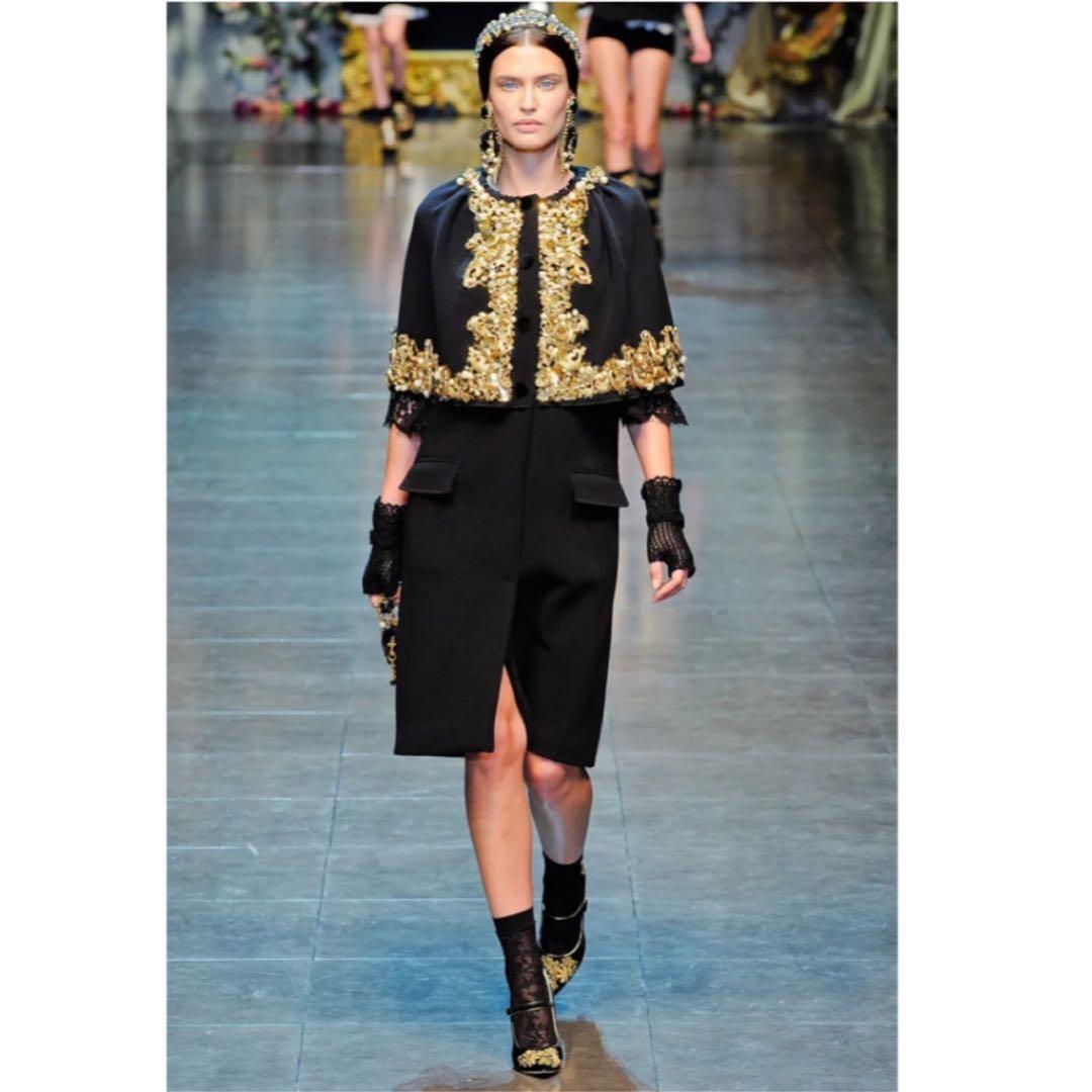 超レア D&G ドルチェ&ガッバーナ ワンピース コート バロック調 ゴールド