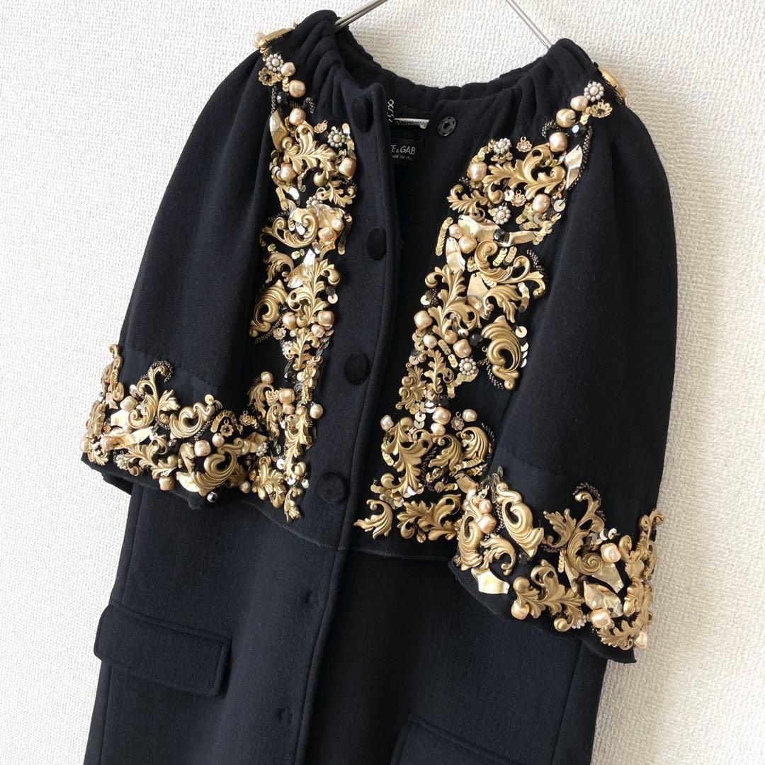 超レア D&G ドルチェ&ガッバーナ ワンピース コート バロック調 ゴールド