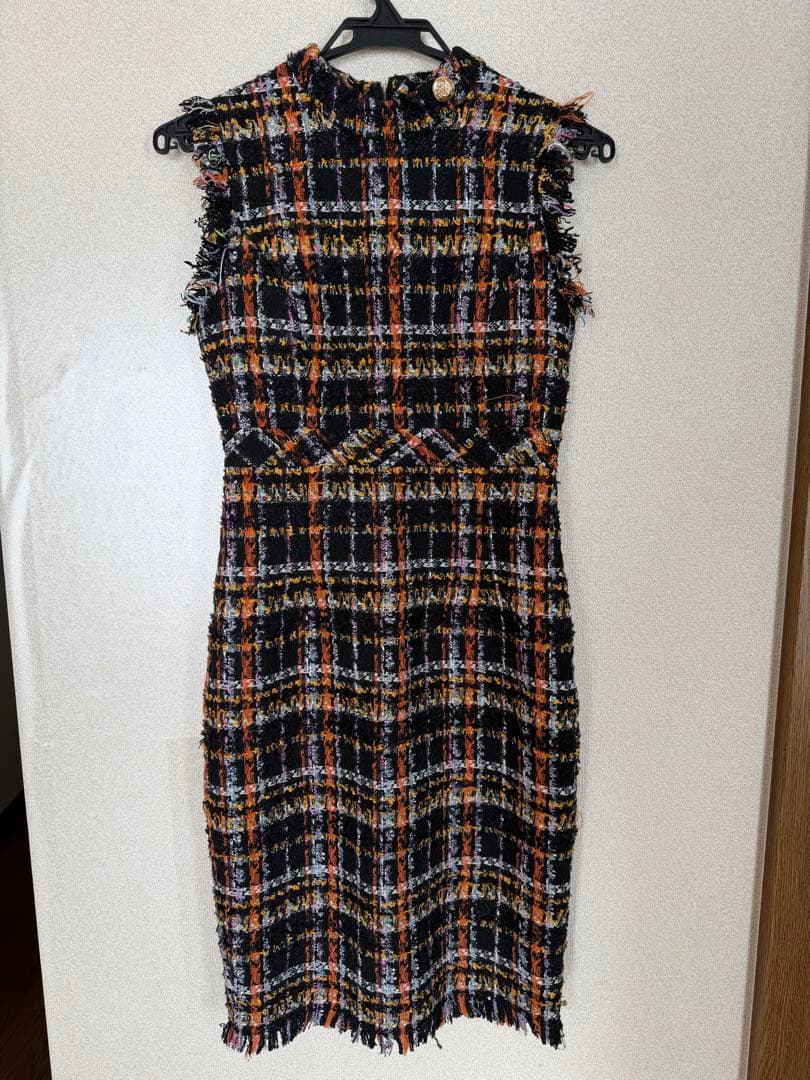 【DEA./ディア】ノースリーブ/ ツイード/ フリンジ/ タイト