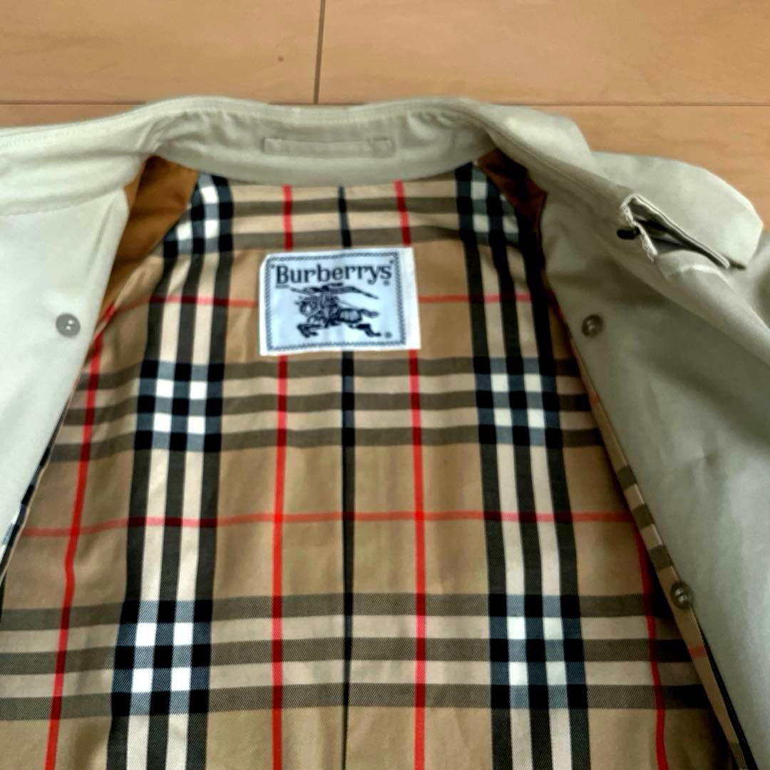 【白タグ】Burberrys/トレンチ　コート　ノバチェック　ベルト付　Sサイズ