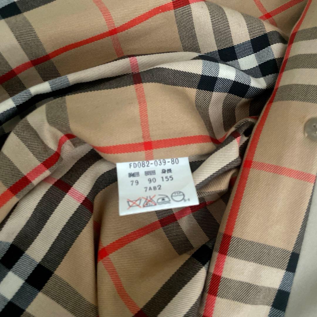 【白タグ】Burberrys/トレンチ　コート　ノバチェック　ベルト付　Sサイズ
