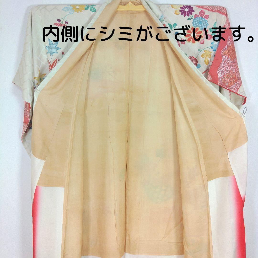 格安！！　振袖フルセット　10点　成人式　結婚式　前撮り　白　ホワイト　絞り　赤