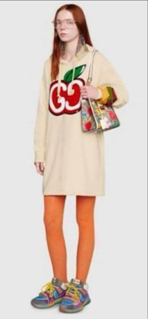 最終値下⭐︎美品　Gucci りんご　パーカー　ワンピース サイズS