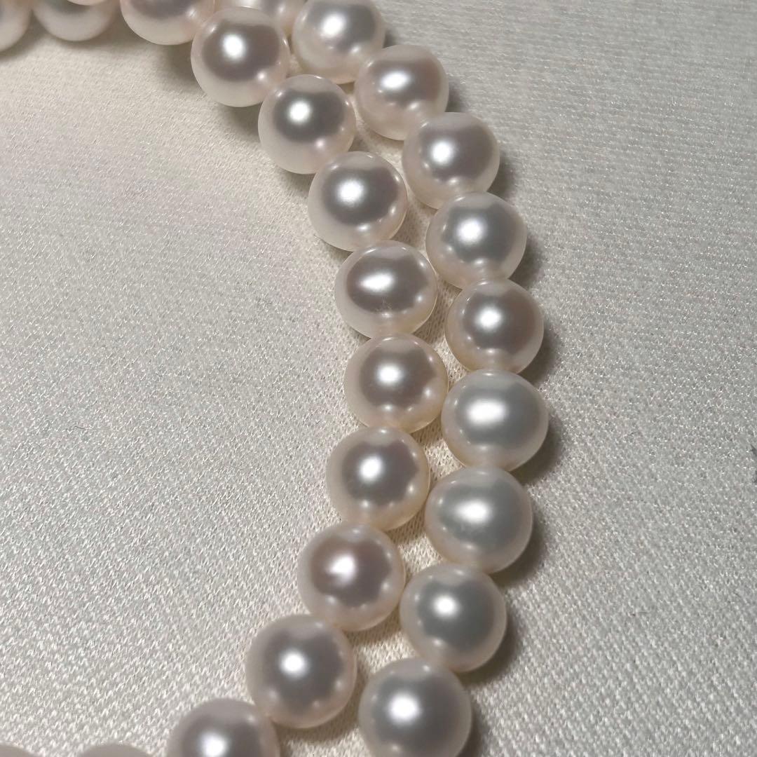 【テリ強✨】本真珠 ネックレス パール 7.5mm 約43cm 干渉色◎ リアル