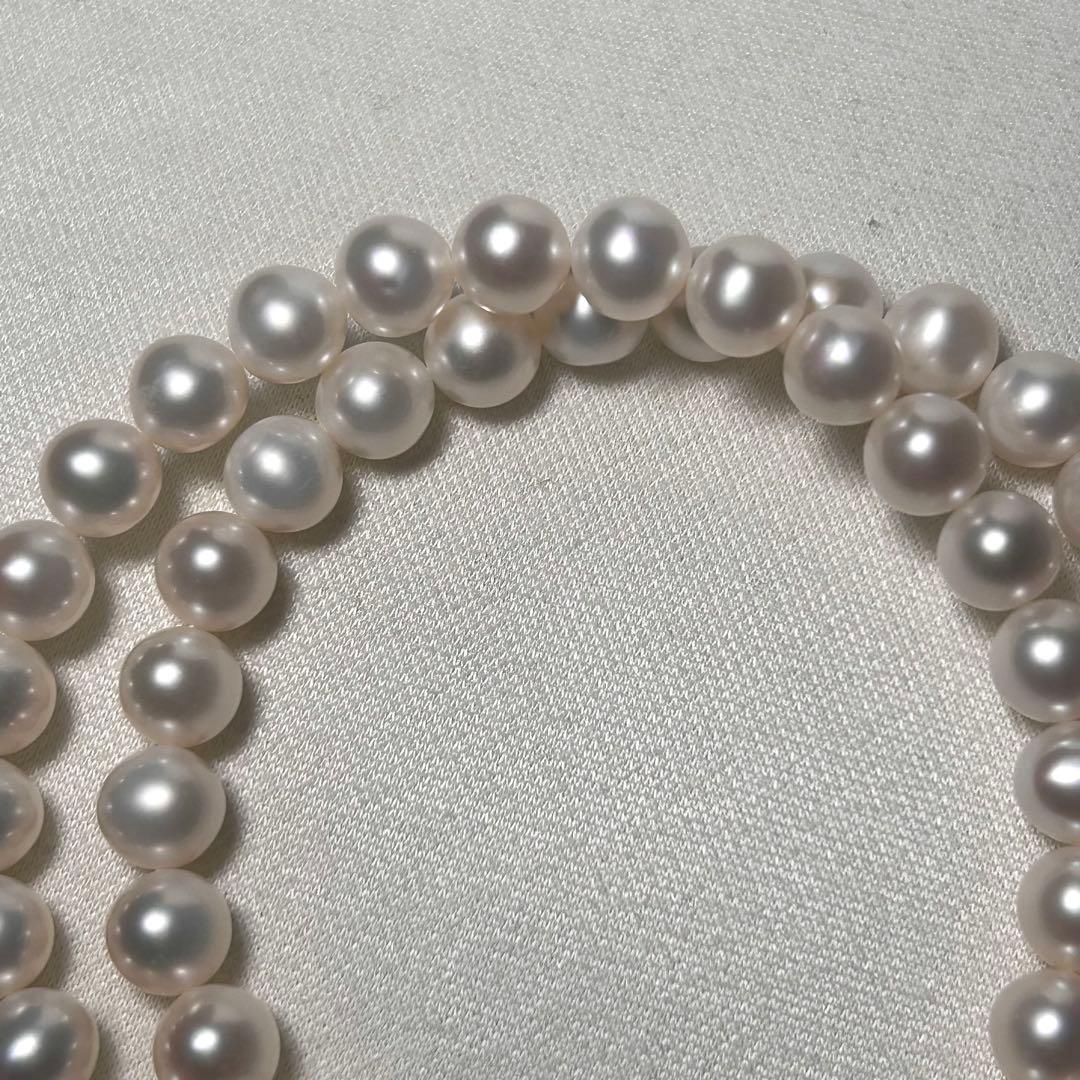 【テリ強✨】本真珠 ネックレス パール 7.5mm 約43cm 干渉色◎ リアル