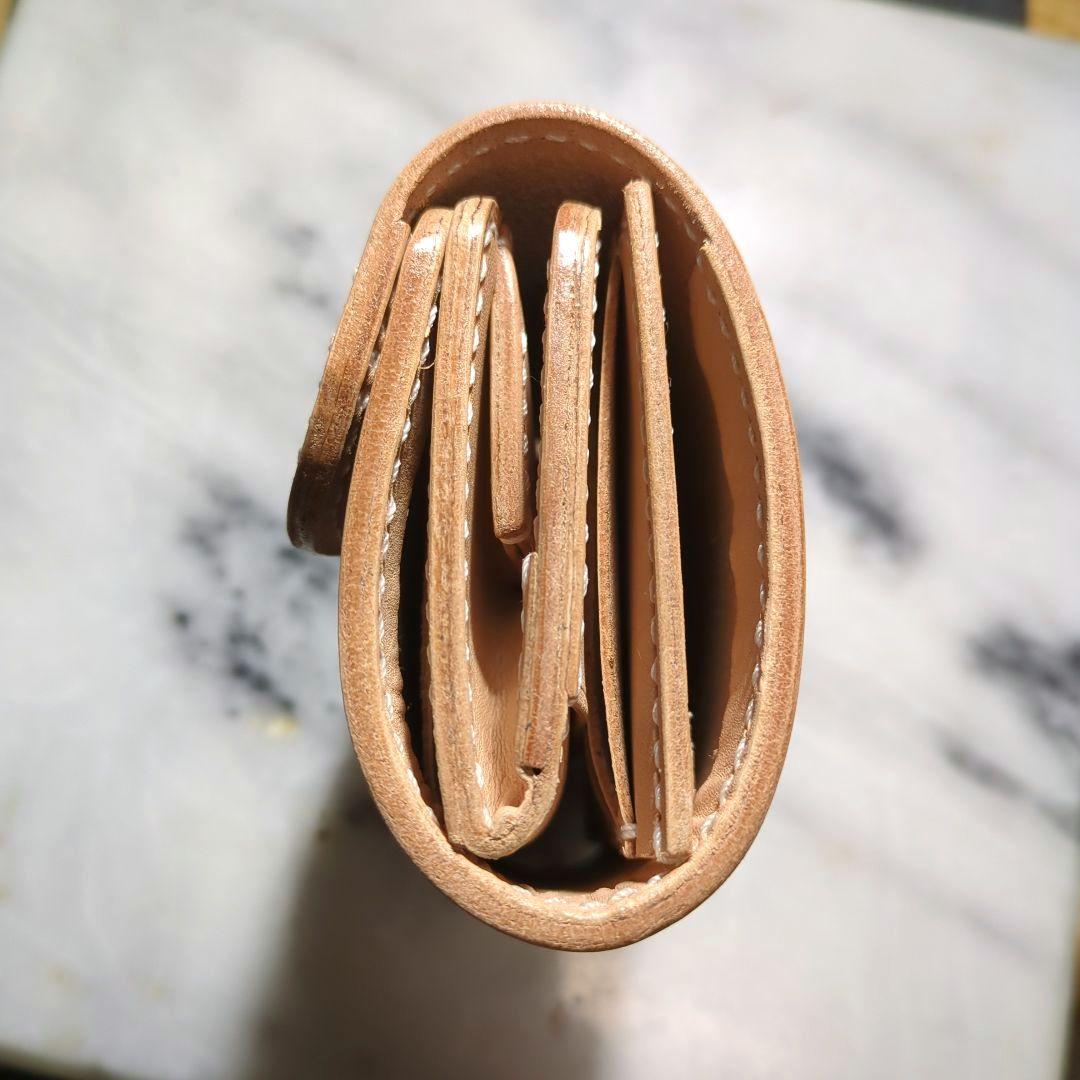 姫路ヌメ革 2つ折り財布 ハンドメイド ハーフウォレット ショートウォレット