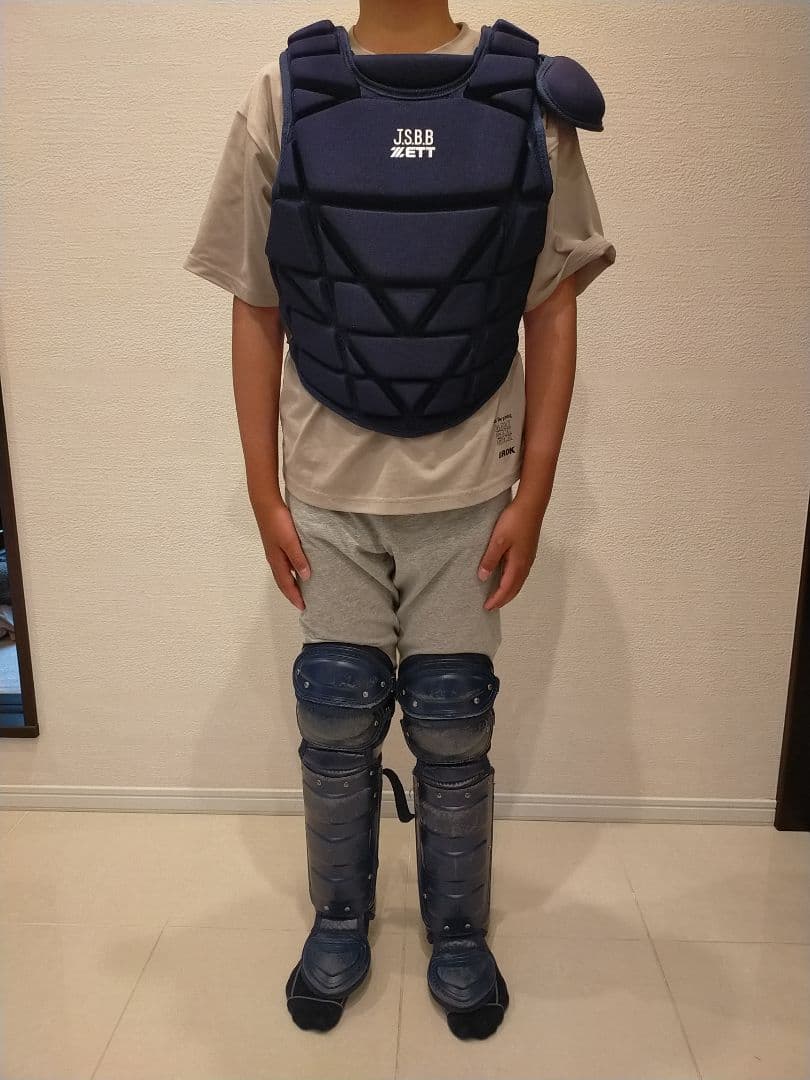 ZETT JSBB 少年軟式用キャッチャー防具セット ネイビー