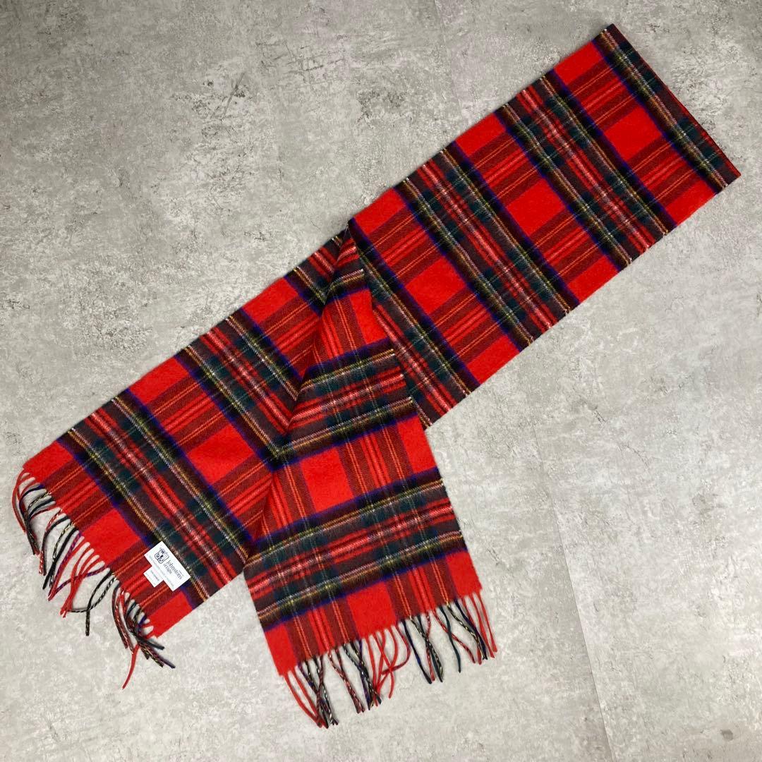 Johnstons ジョンストンズオブエルガン　マフラー　カシミア　100%