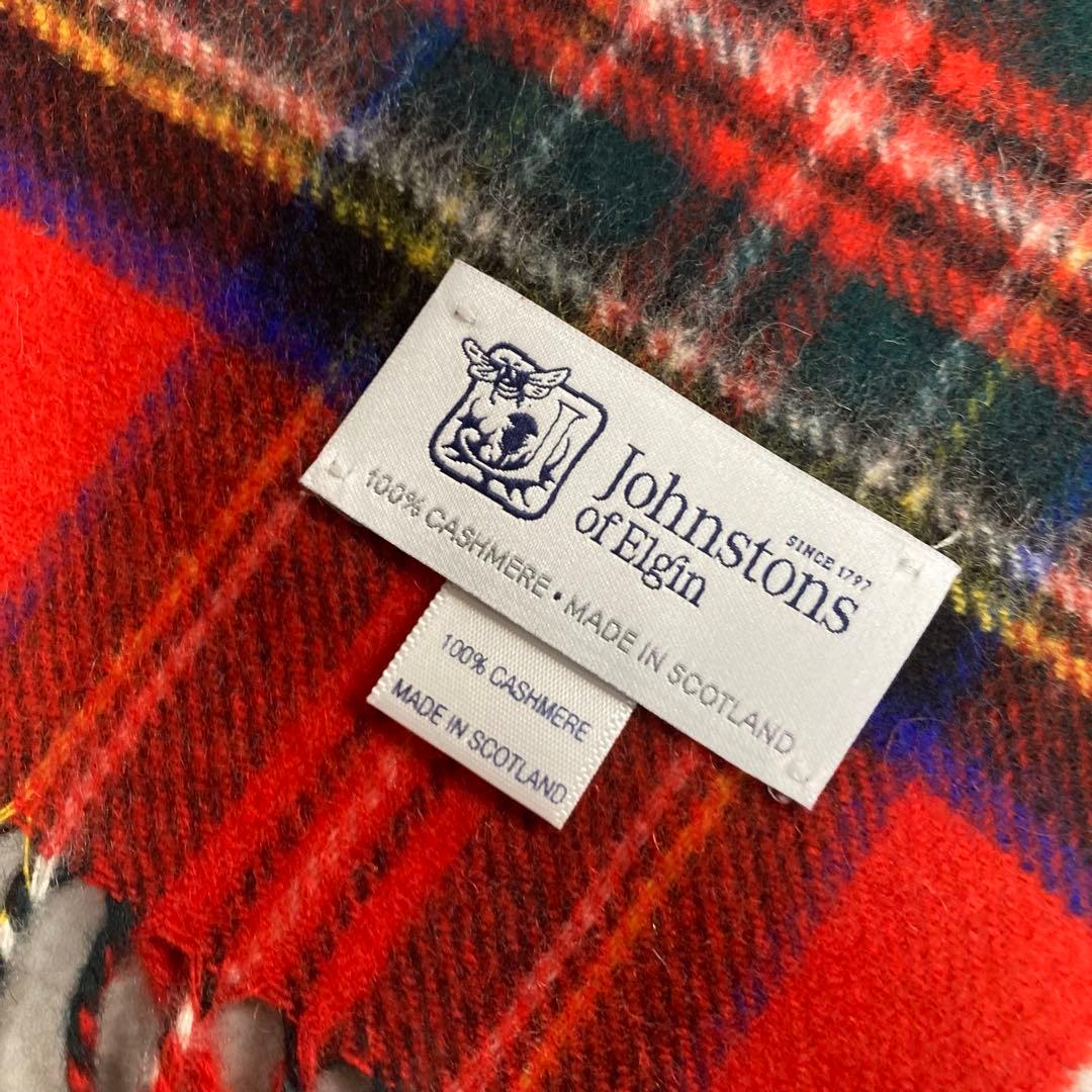 Johnstons ジョンストンズオブエルガン　マフラー　カシミア　100%