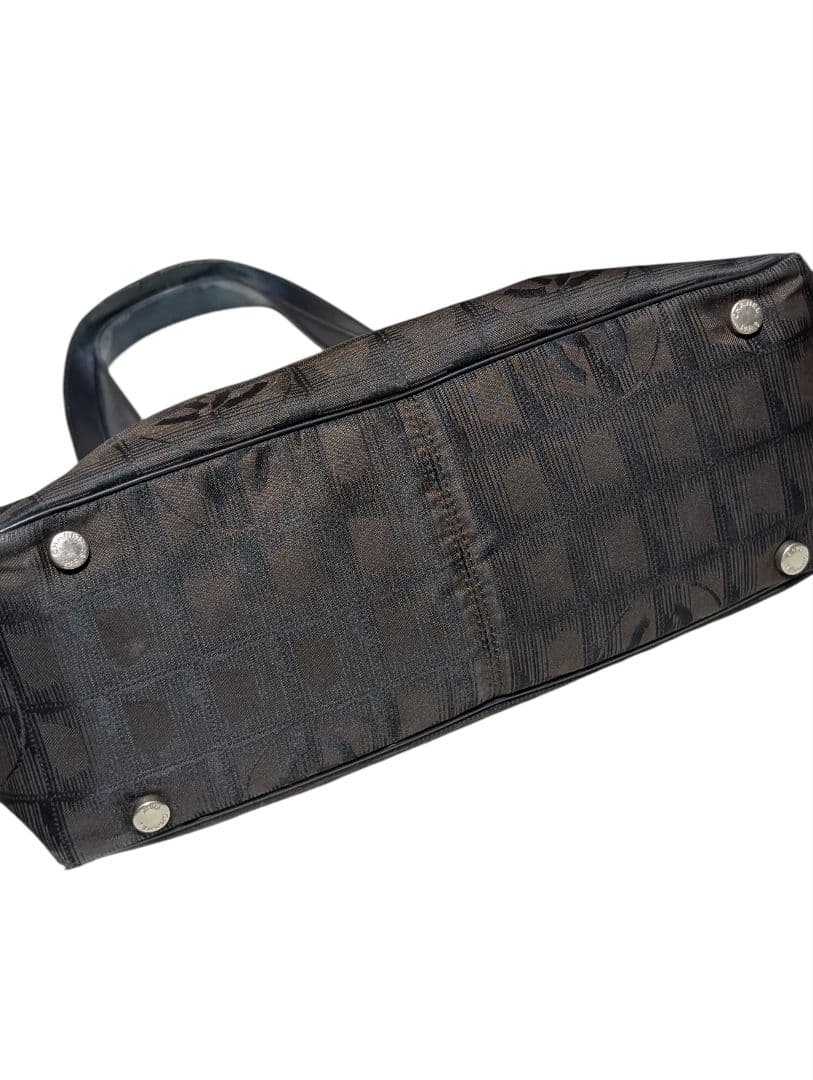 シャネル CHANEL ニュートラベル ナイロン トートバッグ ココマーク総柄