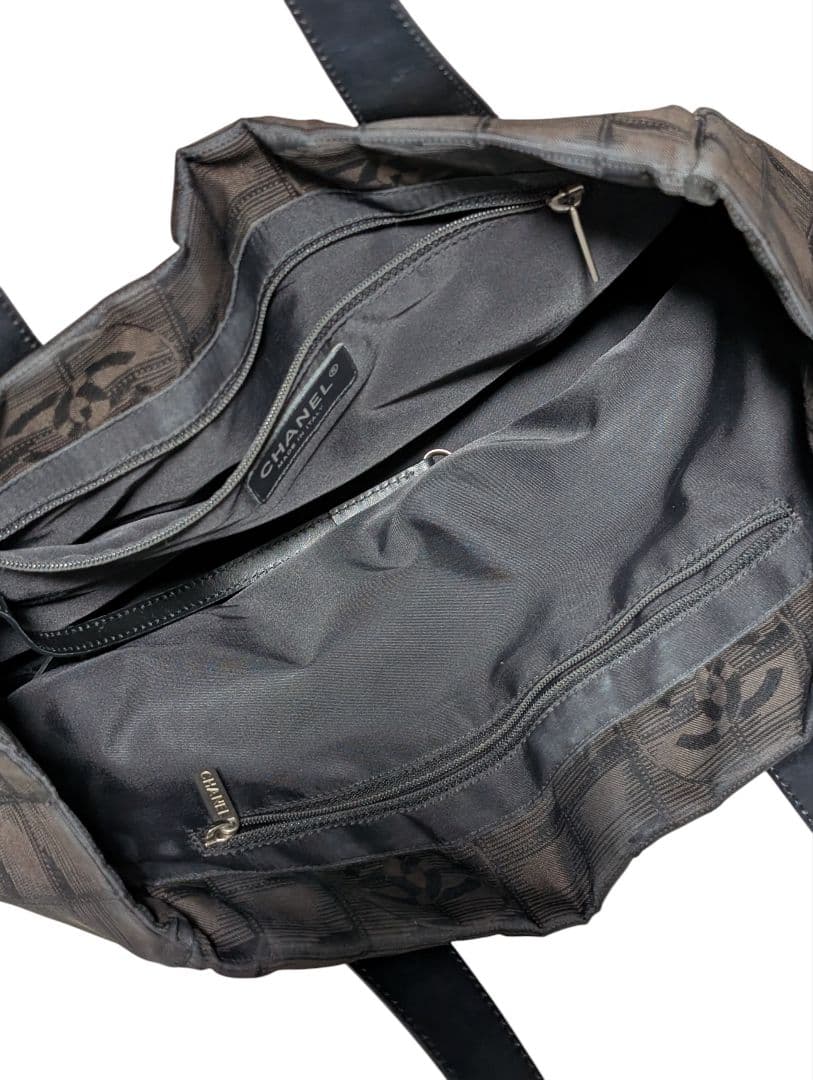 シャネル CHANEL ニュートラベル ナイロン トートバッグ ココマーク総柄