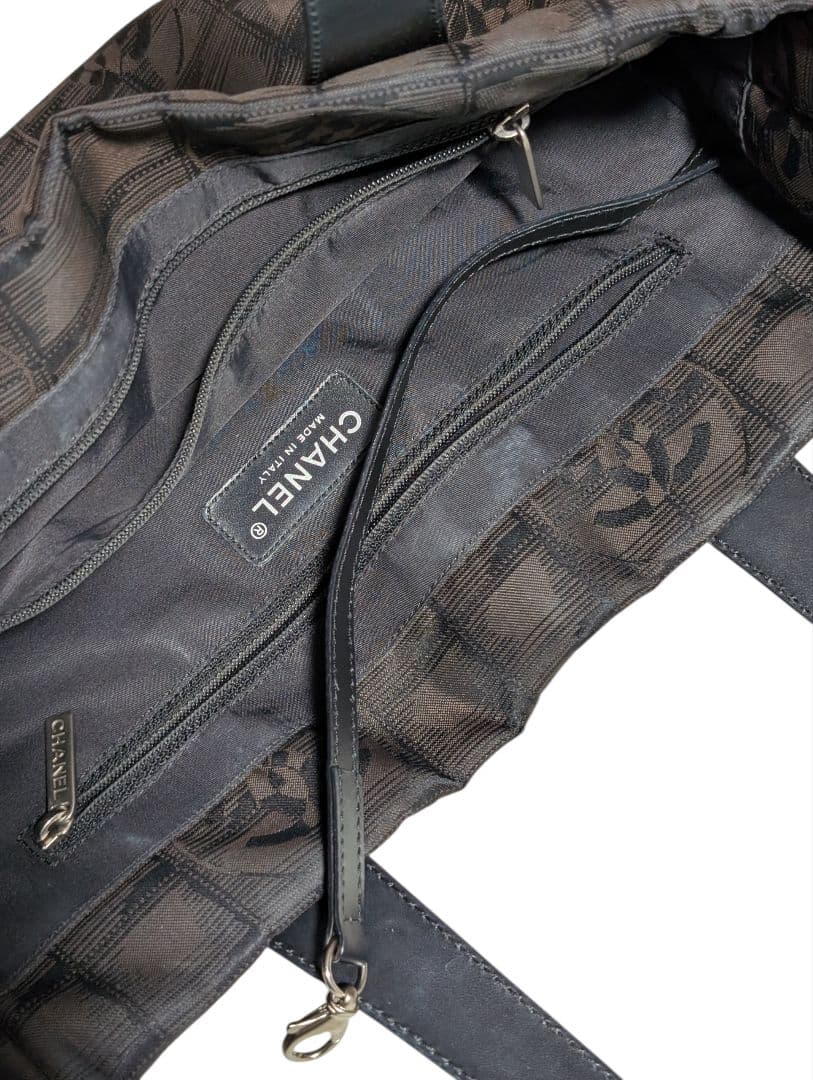 シャネル CHANEL ニュートラベル ナイロン トートバッグ ココマーク総柄